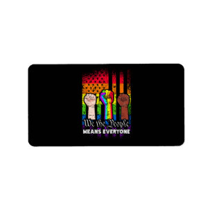 We The People Means Everyone US Constitution LGBT  Label