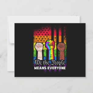 We The People Means Everyone US Constitution LGBT  Postcard