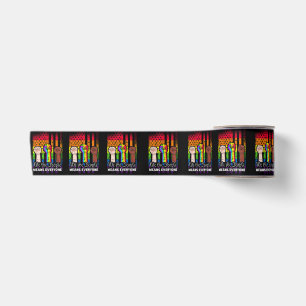 We The People Means Everyone US Constitution LGBT Satin Ribbon