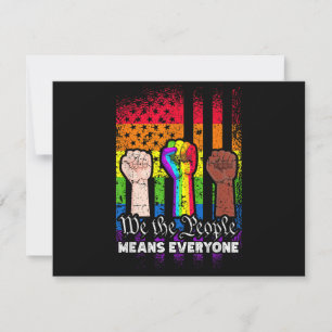 We The People Means Everyone US Constitution LGBT  Save The Date