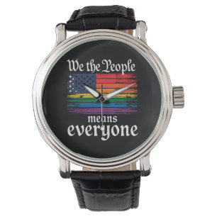 We The People Means Everyone USA Flag LGBTQ Watch