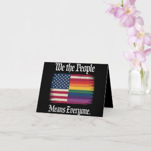 We The People Means Everyone Usa Lgbt Equality  Card