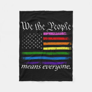 We The People Means Everyone Usa Lgbt Equality Fleece Blanket
