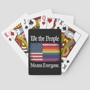 We The People Means Everyone Usa Lgbt Equality  Playing Cards