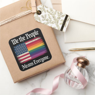 We The People Means Everyone Usa Lgbt Equality  Square Sticker