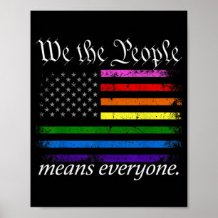 We The People Means Everyone USA Pride Equality Poster