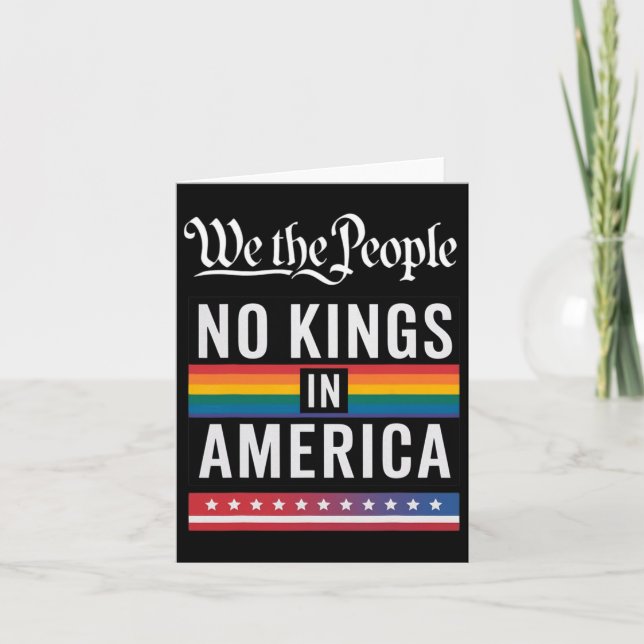 We The People No Kings In America Anti-trump Funny Card (Front)