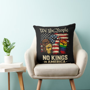 We The People No Kings In America Cushion
