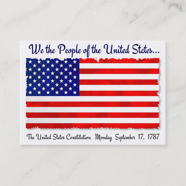 "We the People of the United States"Business Card (Front)