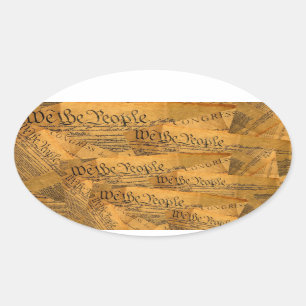 We The People Oval Sticker