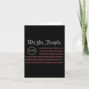 We The People Preamble Us Constitution 4th Of July Card