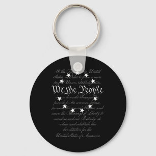We The People Preamble Us Constitution 4th Of July Key Ring