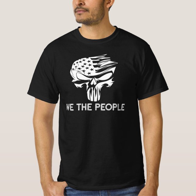 We the People Punisher Skull T-Shirt (Front)