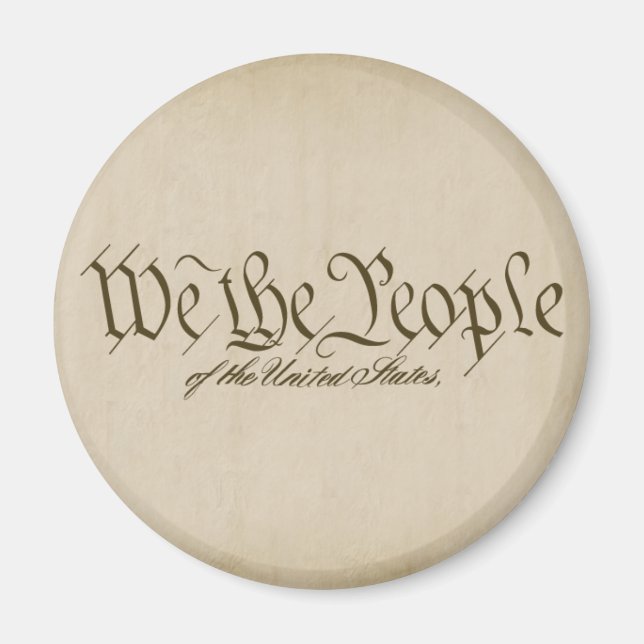 We The People Round Magnets (Front)