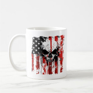 We the People skull American flag Coffee Mug