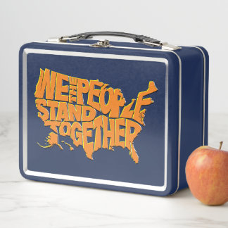 We the People Stand Together Metal Lunch Box