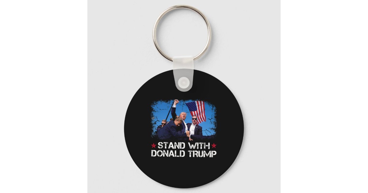 We The People Stand With Donald Trump 2024 America Key Ring Zazzle