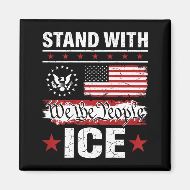 We the people stand with ice  magnet (Front)