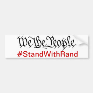 We The People Stand With Rand Bumper Sticker