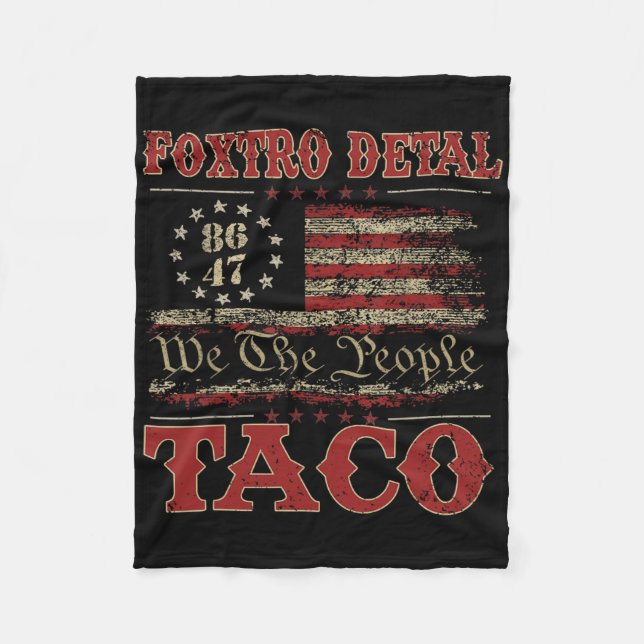 We The People Taco Foxtrot Delta Taco 2  Fleece Blanket (Front)