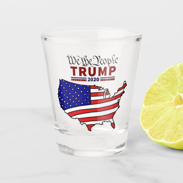 "We The People" Trump 2020 Shot glass (Front)