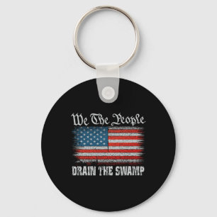 We The People Trump Drain The Swamp Usa American P Key Ring