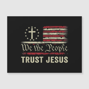 We The People Trust Jesus - USA Flag Christian Pat