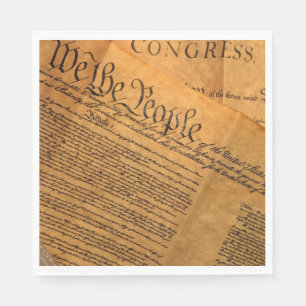 We the People US Constitution Fourth of July Party Napkin