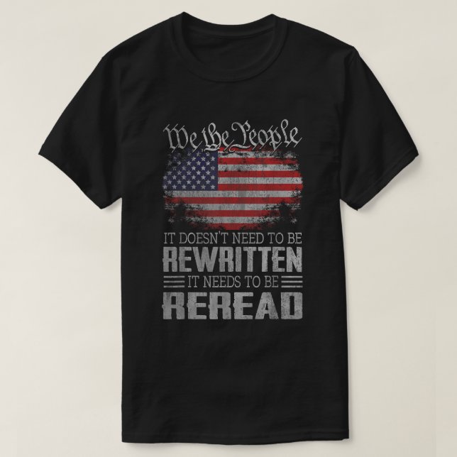 We the People US Constitution Quote T-Shirt (Design Front)