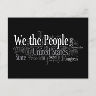 We the People - US Constitution words libertarian Postcard