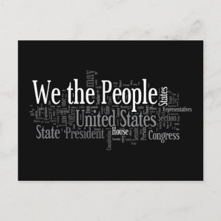 We the People - US Constitution words libertarian Postcard