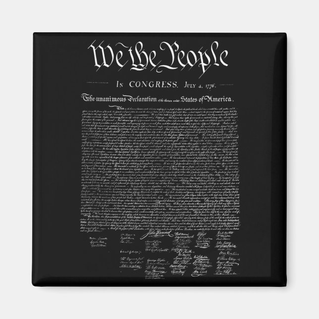 WE The People _ US Declaration of Independence Magnet (Front)
