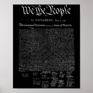 We the people _ us declaration of independence poster