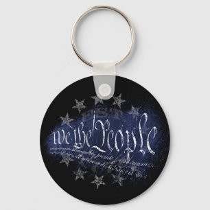 WE THE PEOPLE Vintage 13 Stars 1776 Keychain