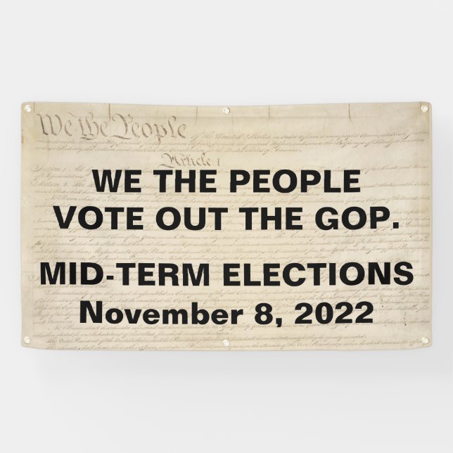 We the People Vote Out The GOP Midterm Elections Banner (Horizontal)