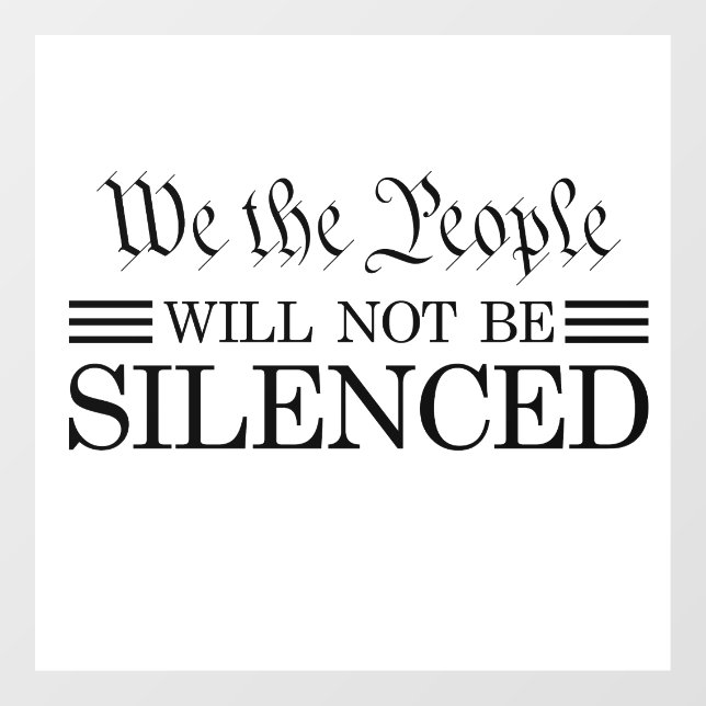 We The People Will Not Be Silenced (Sheet)