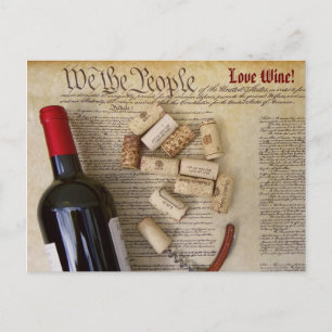 We The People Wine Postcard! Postcard