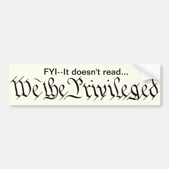 We the Privileged sticker (Front)