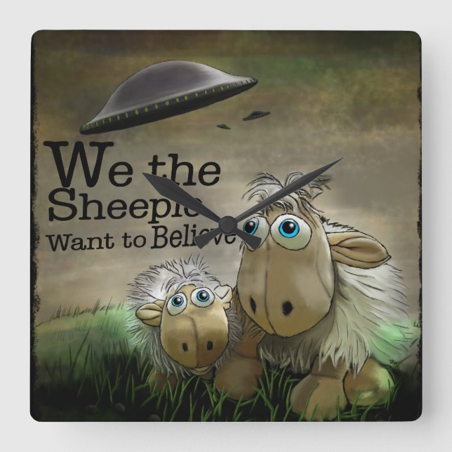 We the Sheeple Wall Clock (Front)