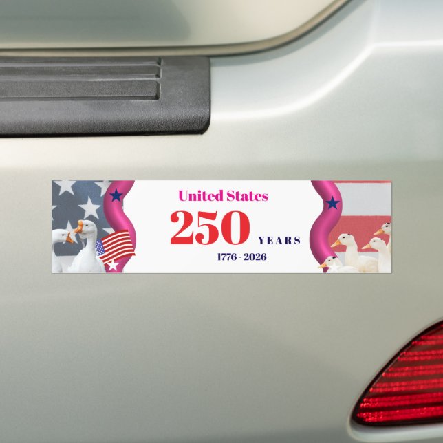 We The Silly Geese 250th Funny Celebration Bumper Sticker (On Car)