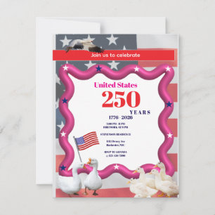 We The Silly Geese 250th Funny Celebration Thank You Card