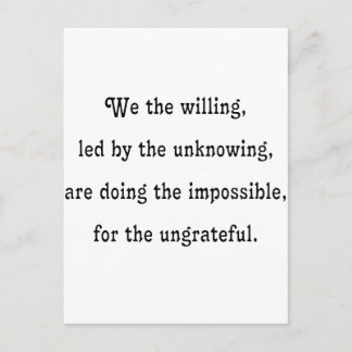We the Willing Postcard