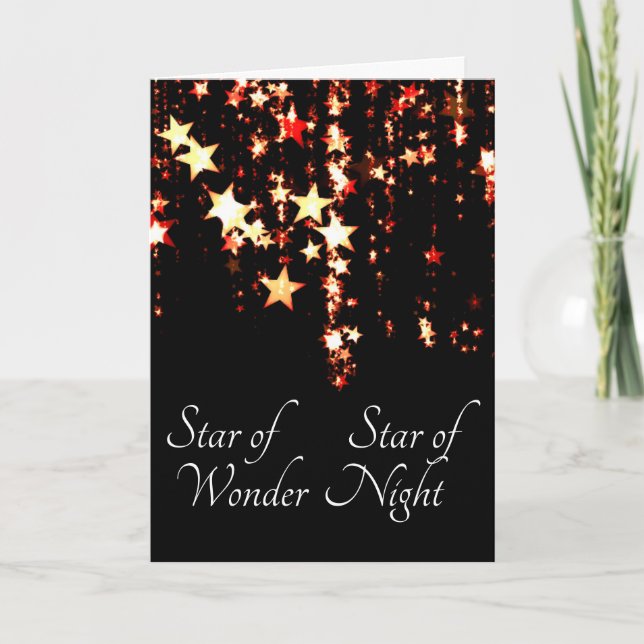We Three Kings Christmas Carol | Star of Wonder Holiday Card (Front)