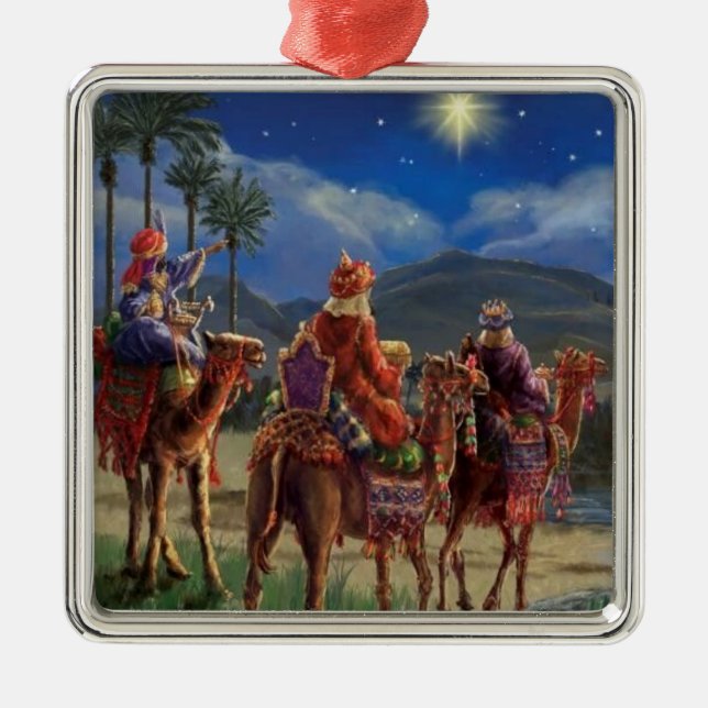 We Three Kings Christmas Star Metal Ornament (Front)