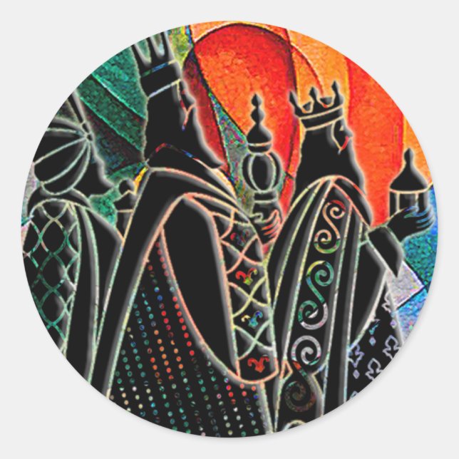 WE THREE KINGS.jpg Classic Round Sticker (Front)