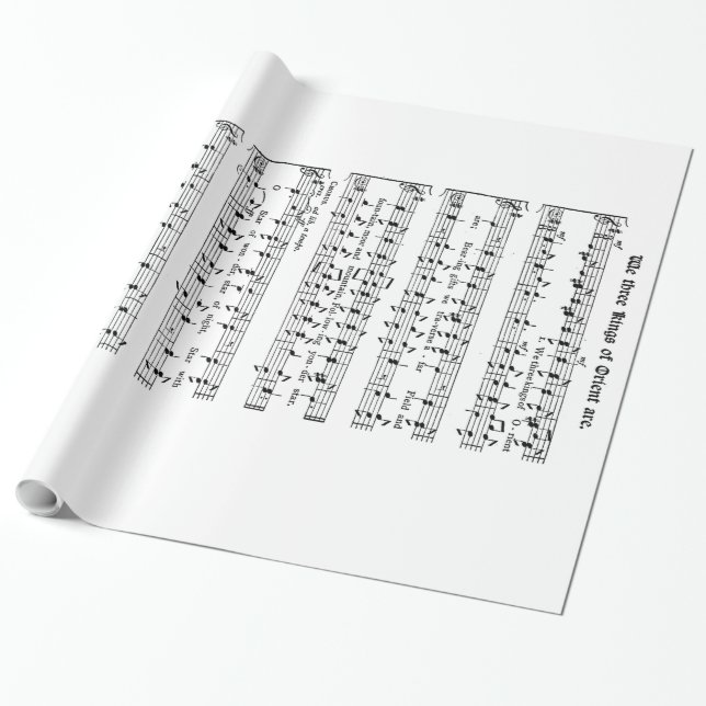 We Three Kings Wrapping Paper (Unrolled)