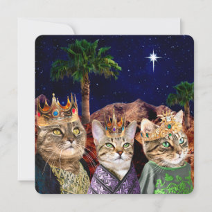 "We Three Queens" - Cat Christmas Holiday Card