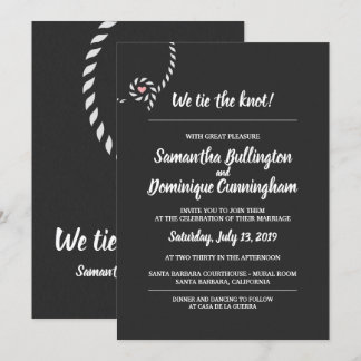We tie the knot Wedding Invitation