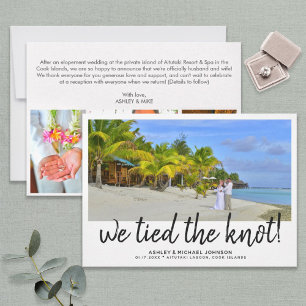 We Tied the Knot   4 Photo Wedding Announcement