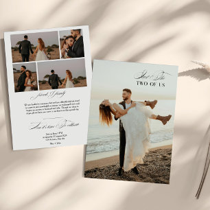 We Tied The Knot Calligraphy 5 Photos Wedding  Announcement